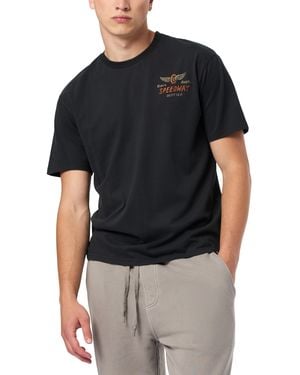 Buffalo David Bitton Short Sleeve Classic Vintage Automobile Car Inspired Tee Peach Soft - Black