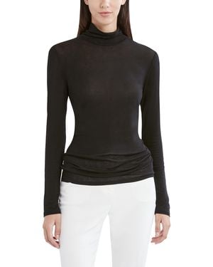 BCBGMAXAZRIA Long Sleeve Turtleneck Top - Black