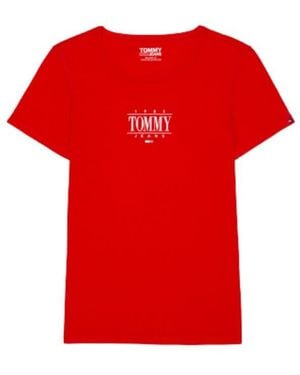 Tommy Hilfiger Adaptive Skinny Essential T Shirt - Red