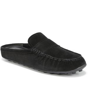 Vince S Berkley Driver Mule Black Suede 6 M