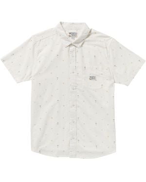 RVCA Exotica Seersucker Short Sleeve - White