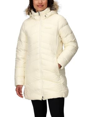 Marmot Montreal Mid-thigh Length Down Puffer Jacket - Natural