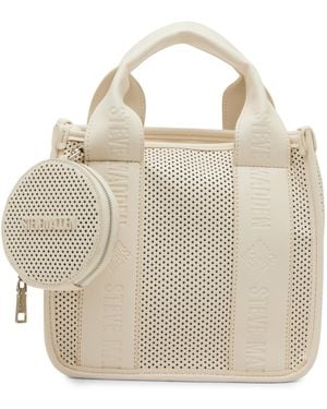 Steve Madden Bwebber Perforated Satchel - Natural