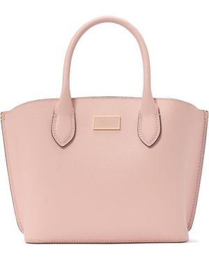 Kate Spade Suite Crossgrain Leather Large Open Tote - Pink