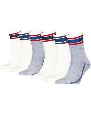 Levi's 6-pack Fashion High Quarter Crew Socks - Blue