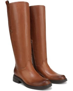 Naturalizer S Ontime Wide Calf Knee High Boots English Tea Brown Leather 6.5 Wide