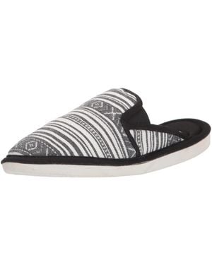 Rocket Dog Romy Aloe Stripe Cotton Mule - Black