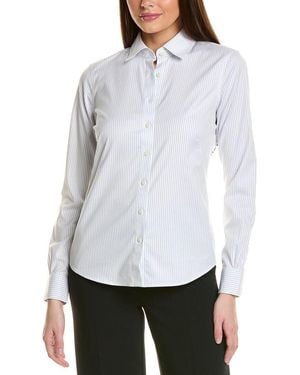 Brooks Brothers Non-iron Stretch Dobby Fitted Shirt - White
