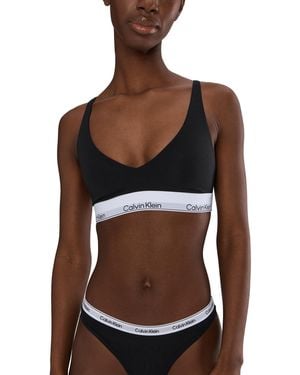 Calvin Klein Icon Cotton Modal Unlined Triangle Bralette - Black