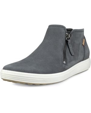 Ecco Soft 7 Side Zip Ie Shoes - Gray