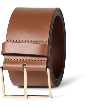 Amazon Essentials Wide Leather Waist Belt - Brown