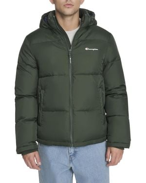 Champion Heavy Weight Puffer With Adjustable Hood - Green