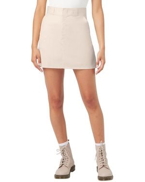 Dickies Mini Work Skirt Gray - White