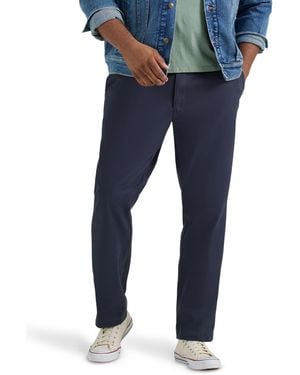 Lee Jeans Big & Tall Extreme Motion Flat Front Relaxed Taper Pant Navy 36w X 36l - Blue