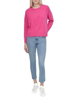 DKNY Boucle Soft Cozy Trendy Sweater - Pink
