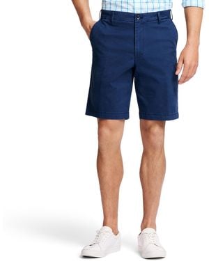 Izod Saltwater 9.5" Flat Front Chino Short - Blue