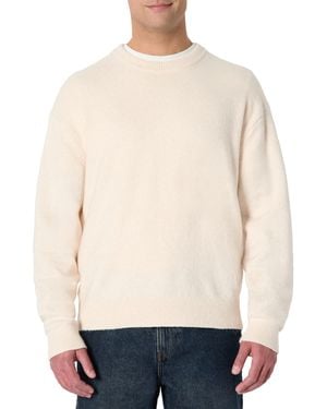 Amazon Essentials (demi's Pick) Relaxed-fit Cotton Blend Textured Crewneck Pullover Sweater - Natural