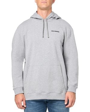 Salomon Graphic Performance Sportswear Hooded Sweatshirt - Gray