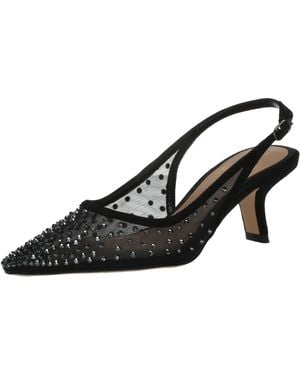 Sam Edelman Bianka Sling Pump Black Glitz Mesh 5.5 Medium