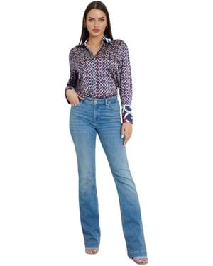 Guess Camicia Alexandra a maniche lunghe Eco Donna - Viola