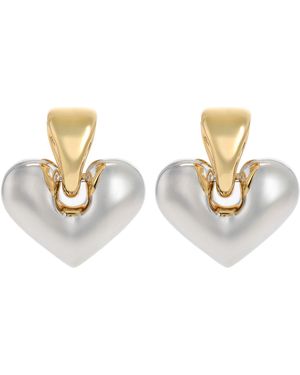 Kate Spade S Sculpted Spade Statement Drop Earrings Silver/gold One Size - Black