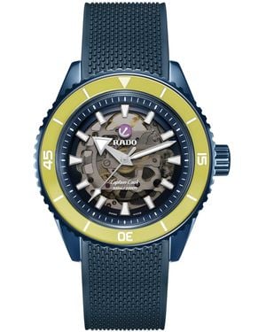 Rado Captain Cook High-tech Ceramic Skeleton Watch - Blue
