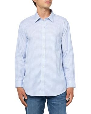 Brooks Brothers Regular Fit Explorer Collection Non-iron Twill Ainsley Collar Long Dress Shirt - Blue