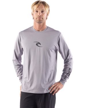 Rip Curl Long Sleeve Rashguard-UPF 50+ Sun Protection Surf - Grau