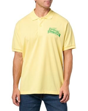 Lacoste Classic Fit Stamp Graphic Polo - Yellow