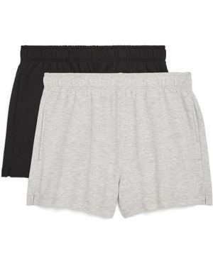 Danskin 2 Pack Fleece Pull On Shorts - Multicolor