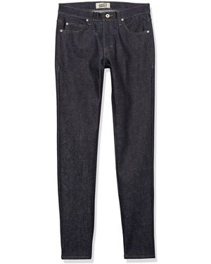 Naked & Famous Super Guy Slim Fit Jeans In Blue Comfort Stretch - Black