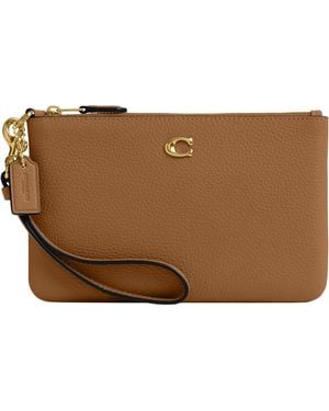 COACH Small Wristlet - Brown