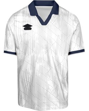 Umbro Aop Short Sleeve Johnny Collar Shirt - White