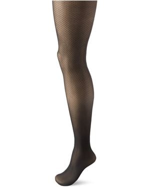 Hanes Script Fashion Diamond Compression Tights For Leg Support - Black