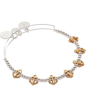 ALEX AND ANI Anchor Beaded Bangle - Metallic