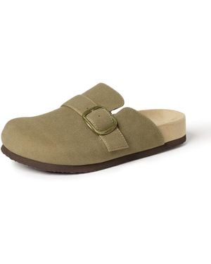 Amazon Essentials Zuecos Cómodos con Hebilla en la Parte Superior Hombre - Verde