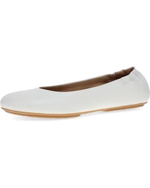 Dansko On Ballerina Flats For – Built-in Wedge With Arch Support – Versatile Casual To Dressy Footwear – Lightweight Rubber Outsole - White