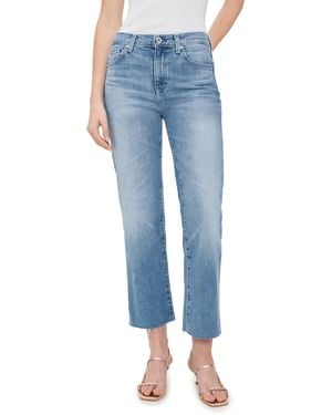 AG Jeans Brinley Mid Rise Straight Crop - Blue