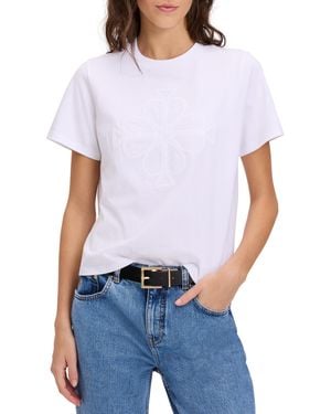 Kate Spade Embroidered Spade Flower Logo Tee - White