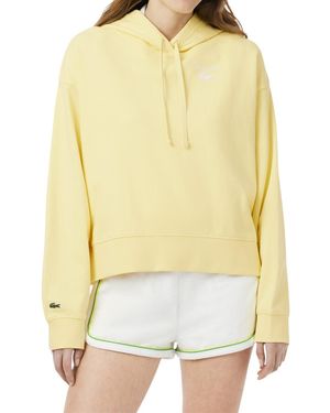 Lacoste Oversized Logo Hoodie - Yellow