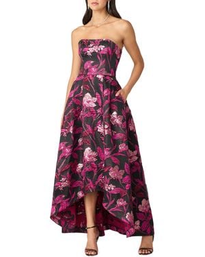 Shoshanna Midnight Metallic Jacquard Paladino Dress - Purple