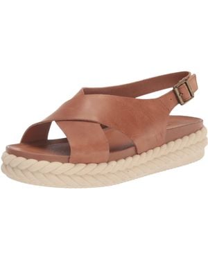 Lucky Brand Laythan Backstrap Platform Sandal Wedge - Black