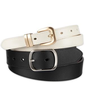 Calvin Klein 2-pack Reversible And Skinny Belt Set - Black