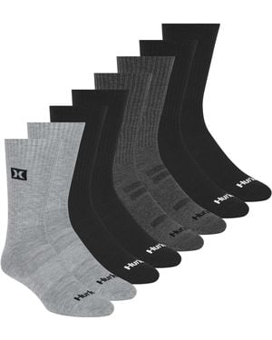 Hurley 8 Pack Crew Socks - Black