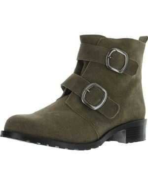 Anne Klein Women's Nitsa Moto Boot,dk Taupe,7.5 - Green