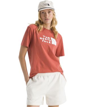 The North Face Evolution Sketch Logo Half Dome Short-sleeve Tee—graphic - Red