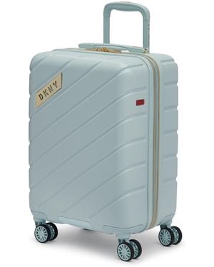 DKNY Stripe Upright Hardside Luggage 21" - Blue