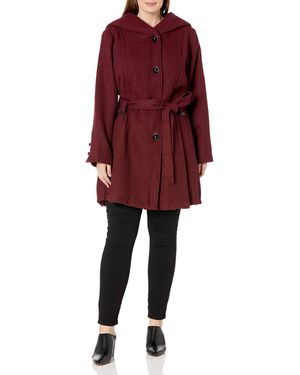 STEVE store MADDEN DRAMA COAT IN MERLOT