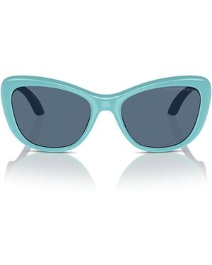 Emporio Armani Ek4004f Low Bridge Fit Sunglasses - Blue