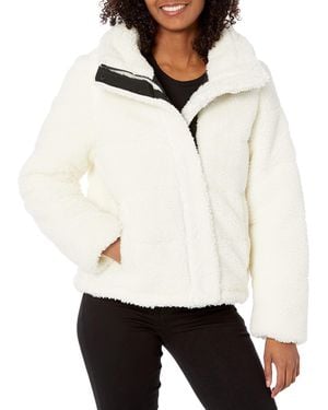 Calvin Klein Faux Sherpa Teddy Coat - White